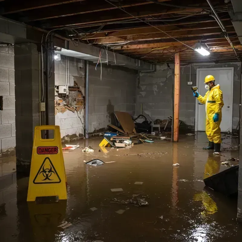 Flooded Basement Electrical Hazard in Decherd, TN Property